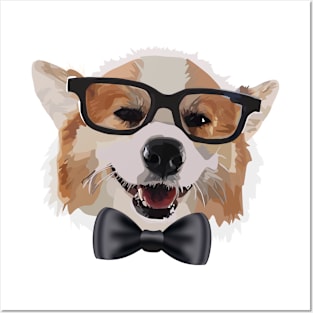 Smart Corgi Posters and Art